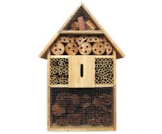 Deuba Insektenhotel XXL aus Holz mit Spitzdach Insektenhaus Nistkasten Brutkasten Insekten Bienen Hotel zum Aufhängen