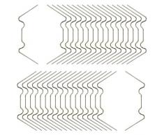 KEAYOO 100 x Gewächshausklammern Extra Dick 1,6mm Rostfrei Edelstahl Glasklemmen für Gewächshaus