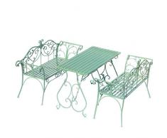 Stuhl Europäischen Eisenstuhl Doppelstuhl Außenbalkon Rest Bank modernen minimalistischen Rückenlehnenstuhl-green