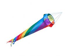 CIM Windsack - Windturbine 150 Rainbow - UV-beständig und wetterfest - Ø35cm, Länge: 150cm - inkl. Kugellagerwirbelclip