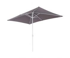 Nexos Sonnenschirm Marktschirm Rechteckschirm 2x3m anthrazit eckig Kurbel Sonnenschutz Garten Camping Terrasse Gestänge aus Stahl Farbe wählbar