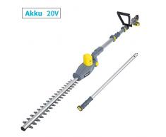 FANZTOOL Akku Teleskop Heckenschere Teleskopstiel mit 20V/2Ah Akku