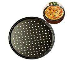 2 Pcs Backblech Mesh Backen Tablett Ofen Crisper Mesh Knuspriger Grillkorb Kohlen Stoffstahl Antihaft,12 Zoll zum Pizza Backen Küche