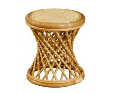 Rattan Hocker gekreuzt (Honig) - Versandkostenfrei in DE