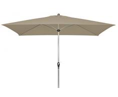 doppler Aluminium Sonnenschirm SL-AZ 220x140 - Rechteckiger Kurbelschirm - Modernes Design - Starker UV-Schutz - 220x140 cm - Greige-Taupe