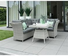 LD Poly Rattan Gartenmöbel Lounge Set Gartengarnitur Essgruppe Sitzgruppe