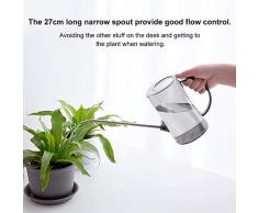 Baffect 1 Liter Gießkanne, klare zylindrische Gießkanne mit Edelstahl-Ausguss Gartenanlage Bewässerung Werkzeug für Zimmerpflanzen Schreibtisch Pflanzen Indoor und Outdoor