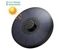 OMORC Solar Springbrunnen, Solarbrunnen 2W mit 4-in-1-Düse, Solar Teichpumpe Wasserpumpe Solarpumpe Solarbrunnen für den Garten, Kleiner Teich, Aquarium (2020 Upgrade)