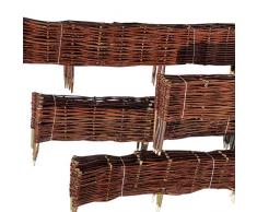 Nature LOUNGE Beeteinfassung Weide 20 x 60 cm 5er Set - Weiden Steckzaun als Beetumrandung oder Gartenabgrenzung