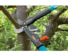 Gardena Comfort Ratschen-Astschere SmartCut: Baumschere mit Amboss-Schneidprinzip, max. Ast-Ø 45 mm, 59 cm Länge, mit 4-stufigem Ratschenmechanismus, ergonomische Griffe, Präzisionsmesser (8773-20)