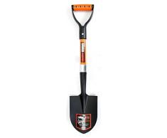 POKM Toolsmarket GmbH Spaten Gartenspaten Pionierspaten Spitzspaten aus Stahl mit Fiberglasstiel YY-30