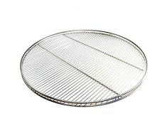 Grillclub Ø 50 cm Edelstahl Grillrost 10 mm Lichter Stababsand rund mit Reling Schwenkgrill mit 3 Aufhängeösen Grill
