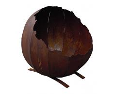 H.G. Feuerkugel Aurora, Durchmesser 52 cm Stahlblech mit Naturrost, braun