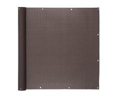 Ventanara Balkonumspannungen Balkonverkleidung Sichtschutz Balkonbespannung Balkon Windschutz Balkonstoff 600 x 90 cm Taupe