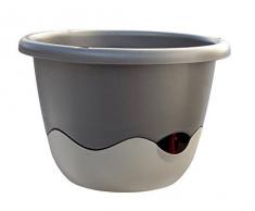 Blumenampel Mareta Ø 25 u. 30 cm Bewässerungsampel Hängeampel incl. Kette (Durchmesser: 25 cm, Hell + dunkel grün)