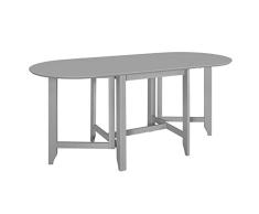 Tidyard Ausziehtisch Esstisch aus Gummiholz, Abmessungen (75-180) x 75 x 74 cm (L x B x H)✓ Wetterfest| Küchen-Tisch, Balkon-Tisch, Garten-Tisch | Ausziehbarer Massives -Tisch, Esstisch für draußen