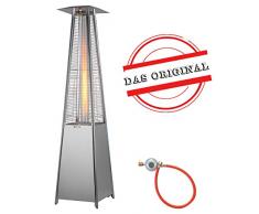 Activa 13600 Terrassenheizstrahler Pyramide Cheops Heizpilz aus Edelstahl, 10,5 KW Heizleistung