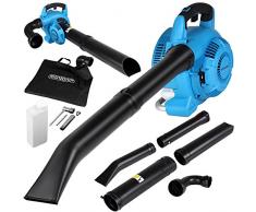 Monzana Laubsauger 4 in 1 Benzin 660m³/h Fangsack 45L inkl. Werkzeugset Laubbläser Häcksler Gartensauger Gartenbläser