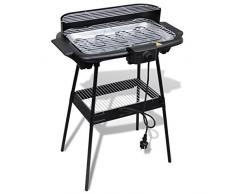 Festnight BBQ Standgrill Barbecue Elektrogrill Gartengrill Grill 2000 W