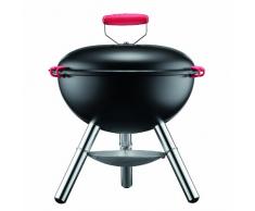 Bodum FYRKAT Picknick Holzkohle-Grill, Schwarz