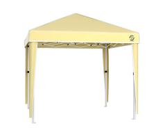 fam famgizmo Pavillon 3x3m Pavillon Faltbar Partyzelt Faltpavillon Wasserdicht Gartenpavillon Popup Pavillon für Garten, Terrasse, Party, Markt - Beige