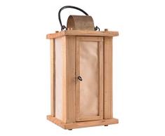 Rustikale Holzlaterne mit Rohhaut-Fenstern Kerzenleuchte Laterne LARP Wikinger Mittelalter