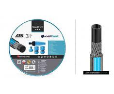 Cellfast Gartenschlauch SMART 3-lagiger mit dauerhafter Verstärkung aus Garn höchster Qualität, Doppelgeflecht mit Kreuz- und Trikotgewebe ATSV, druck- und UV-beständig 20 bar Berstdruck, 25m, 1/2 zol