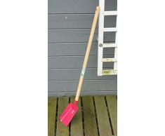 Land-Haus-Shop Kindergartengeräte 1 von 8, Kinder Garten Werkzeuge Geräte Schaufel, Besen, Rechen, Laubbesen, Harke, Grubber, Doppelhacke, Spaten, Metall mit Holzstiel (Schaufel rot)