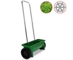 Streuwagen 12L praktische Stellfüße 50cm Streubreite Streuer Saatgut Düngerstreuer für Salz Dünger Rasen Split