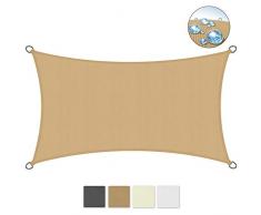 Sol Royal SolVision PS9 - Sonnensegel rechteckig 400x200 cm PES Wasserabweisend - Sand - Sonnenschutz UV Schutz