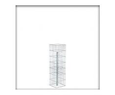 Steinsäule Gabionensäule Zaunsäule Gabione Steingabione m. Rohrpfosten Steinkorb 30 x 30 x 105 cm