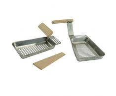 BBQ Grillpfanne 2er Set Gemüse Grillkorb Grillschale Lochpfanne Gemüsepfanne