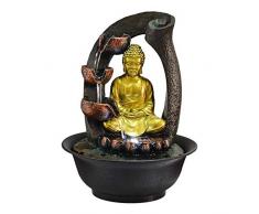 ANXWA Zimmerbrunnen, Innen-Buddha-Brunnen-Brunnen Zen Tabletop Water Fountain Golden Buddha