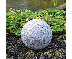BURI Dekokugel in Granitoptik 25cm Gartenkugel Gartendeko Granitkugel Deko Steinkugel
