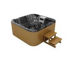 EO-SPA Aussenwhirlpool Contessa classic Pearl Shadow 195x195 braun