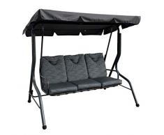 Pure Home & Garden 3-Sitzer XXL Hollywoodschaukel Swing, wetterfeste Outdoor Polsterung
