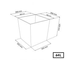 Prosperplast Blumentopf, braun, 40x40x40,8 cm, DRTS400L-440U