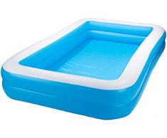 Speeron Pool: Aufblasbares Jumbo-Planschbecken, 305 x 183 x 51 cm, blau-weiß (Schwimmbecken)
