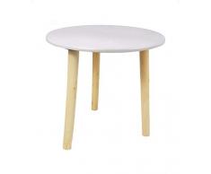 Deko Holz Tisch 30x30 cm - Farbe: weiß - Kleiner Beistelltisch Couchtisch Sofatisch Blumenhocker