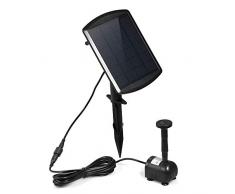 Decdeal Solarpumpen Mini Teichpumpe Springbrunnen Bürstenloser Pumpen Leistungsverbrauch DC 4.5-10V Solarstromverbrauch 9V 1.8W Boden Einlegen und Wandmontage