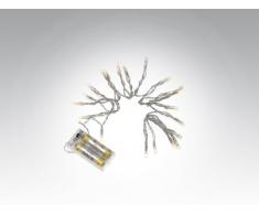 10er LED-Mini-Lichterkette, batteriebetrieben mit Schalter, leuchtet in einem warmen weiss