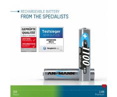 ANSMANN Micro AAA Akku 1.2V Typ 1100mAh - NiMH Akku Batterien AAA für Geräte mit hohem Stromverbrauch - ideal für DECT Telefon Phone Kamera MP3 Solarlampe LED Taschenlampe & Stirnlampe - 8 Stück