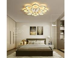 Kristall-Kronleuchter, LED-Deckenleuchte mit Blumenmuster, moderne LED-Pendelleuchte, LED-Deckenleuchte für die Unterputzmontage, 3-farbiges Licht für Heim, Büro und gewerbliche Beleuchtung,68cm
