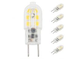 Bonlux 5-Packs 3W 12V G6.35 LED-Glühlampe Warmweiß 3000K Bipin JC Typ 20W Halogen-Ersatz LED G6.35 / GY6.35 Birne für Schreibtischlampe, Accent, Display, Landschaftsbeleuchtung