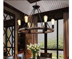 Industrielampe Metall Vintage Hängeleuchte Retro Seil Pendelleuchte`Deckenlampen