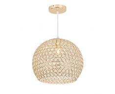 LZRDZSW Moderne funkelnder Kristall Jewel Korn-Effekt Decke hängender Licht-Schatten, Kristallhängelampe Kreative Kronleuchter, Sphärische Metall Einzel Kronleuchter