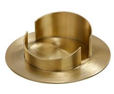 Wiedemann 2X Messingleuchter rund mit Schaft matt gebürstet 35/110mm (Gold)