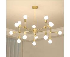 Kreatives Sputnik Kronleuchter 15 Lichter,Moderne Gebürstetes Messing Lüster,Pendelleuchte Deckenleuchte Zu Hallway Bar A 15 Flammig