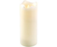 Britesta Elektro Kerzen: LED-Echtwachskerze mit beweglicher Flamme, 23 cm hoch (LED-Kerzen mit Wackeldocht)