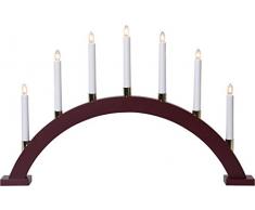 Star Leuchtbogen Gillian, 7 flammig, Holz, rot, 6.3 x 4 x 0.6 cm